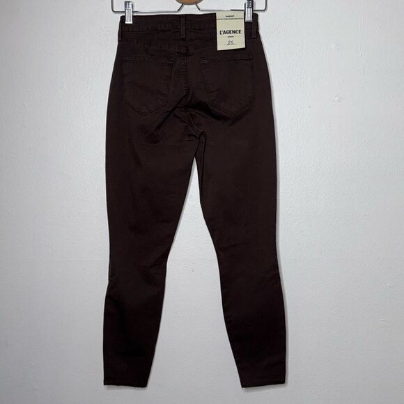 L’agence Margot High Rise Skinny Taille Haute Etroit in Coco Size 25 - Picture 2 of 11